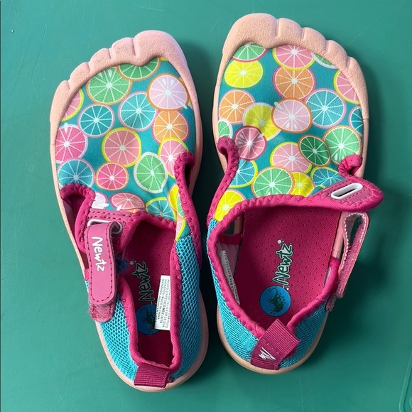 Vibrant Pink and Blue Water Shoes with Cushioned Footbed - Picture 1 of 4